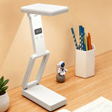 Foldable LED Desk Lamp Rechargeable Reading Light with Clock Display