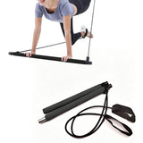 Portable Pilates Bar Kit with Resistance Bands Home Fitness Exercise Bar Black