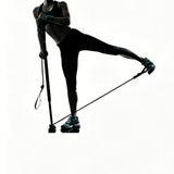 Portable Pilates Bar Kit with Resistance Bands Home Fitness Exercise Bar Black