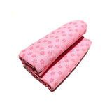 Non Slip Microfiber Yoga Towel Mat Fitness Exercise Mat with Storage Bag Pink