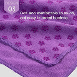 Non Slip Microfiber Yoga Towel Mat Fitness Exercise Mat with Storage Bag Purple