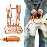 2-Way Pet Carrier Shoulder Bag with Leash Portable Dog Cat Travel Carrier Orange