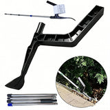 Roof Gutter Cleaning Tool with Extension Poles Leaf Removal Scoop Cleaner