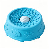 Dog Slow Feeder Bowl Silicone Suction Cup Pet Feeding Bowl Sky Blue