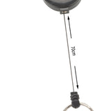 5Pcs Retractable Badge Reel ID Holder Extendable Keychain With Carabiner Clip Black