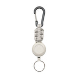 5Pcs Retractable Badge Reel ID Holder Extendable Keychain With Carabiner Clip Gray