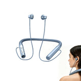 Wireless Neckband Earphones with Flashlight Bluetooth Sports Headset Blue