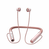 Wireless Neckband Earphones with Flashlight Bluetooth Sports Headset Pink