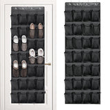 28 Pockets Over Door Hanging Organizer Storage Bag with 4 Hooks Black