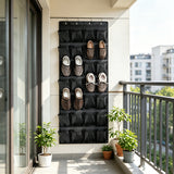 28 Pockets Over Door Hanging Organizer Storage Bag with 4 Hooks Black