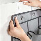28 Pockets Over Door Hanging Organizer Storage Bag with 4 Hooks Gray