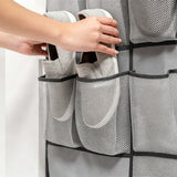 28 Pockets Over Door Hanging Organizer Storage Bag with 4 Hooks Gray