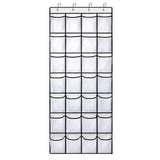 28 Pockets Over Door Hanging Organizer Storage Bag with 4 Hooks White