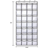 28 Pockets Over Door Hanging Organizer Storage Bag with 4 Hooks White