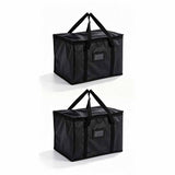 2Pcs Insulated Food Delivery Bags Thermal Takeaway Pizza Transport Bags