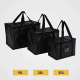 2Pcs Insulated Food Delivery Bags Thermal Takeaway Pizza Transport Bags