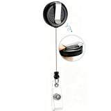 4 Pack Retractable ID Badge Holder with Lanyard Clear Card Holder for Work ID Access Cards Horizontal Pocket