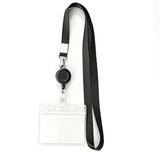 4 Pack Retractable ID Badge Holder with Lanyard Clear Card Holder for Work ID Access Cards Horizontal Pocket