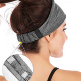 Bluetooth Elastic Sports Headband Headphones for Men Women Wireless Music Headband for Running Yoga Travel