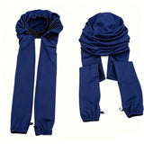 2-in-1 High Elastic Long Braid Bonnet for Sleeping Stretch Hair Cap for Braids Long Hair Navy