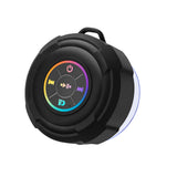 Portable Bluetooth Speaker with Suction Cup Splash Resistant Wireless Speaker with Hanging Hole for Shower Outdoors Black