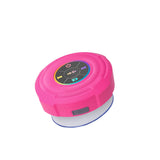 Portable Bluetooth Speaker with Suction Cup Splash Resistant Wireless Speaker with Hanging Hole for Shower Outdoors Rose Red