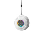 Portable Bluetooth Speaker with Suction Cup Splash Resistant Wireless Speaker with Hanging Hole for Shower Outdoors White