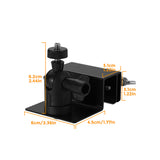2Pcs No Drill Clamp Mounts for Cameras Solar Panels Railings Gutters Black