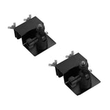 2Pcs No Drill Clamp Mounts for Cameras Solar Panels Railings Gutters Black