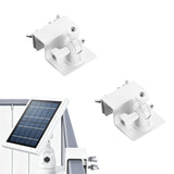 2Pcs No Drill Clamp Mounts for Cameras Solar Panels Railings Gutters White