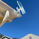 2Pcs No Drill Clamp Mounts for Cameras Solar Panels Railings Gutters White