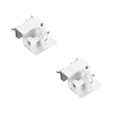 2Pcs No Drill Clamp Mounts for Cameras Solar Panels Railings Gutters White