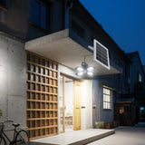 Foldable Four-Leaf Solar LED Pendant Light with Motion Sensor Remote Control Single Light Style