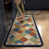 2 PCS Set Kitchen Floor Mats Soft Area Rugs for Kitchen Bathroom Multicolor