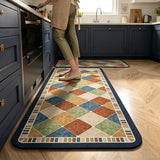 2 PCS Set Kitchen Floor Mats Soft Area Rugs for Kitchen Bathroom Multicolor