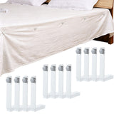 12PCS Bed Sheet Holder Clips Anti-Slip Mattress Sheet Clips for Fitted Sheets Blankets Gray