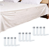 12PCS Bed Sheet Holder Clips Anti-Slip Mattress Sheet Clips for Fitted Sheets Blankets Gray