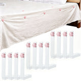 12PCS Bed Sheet Holder Clips Anti-Slip Mattress Sheet Clips for Fitted Sheets Blankets Pink