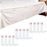 12PCS Bed Sheet Holder Clips Anti-Slip Mattress Sheet Clips for Fitted Sheets Blankets Pink