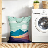 2Pcs Large Zipper Polyester Travel Laundry Bags with Handles 46x58cm White Moon