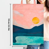2Pcs Large Zipper Polyester Travel Laundry Bags with Handles 46x58cm Red Sun