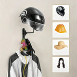 180-Degree Rotatable Wall Mounted Helmet Display Hook