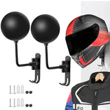 2Pcs 180-Degree Rotatable Wall Mounted Helmet Display Hooks