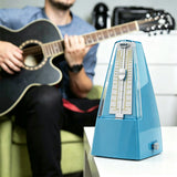 Universal Mechanical Metronome with Raised Scale Markings with Clear Dust Cover for Piano Guitar Violin Music Practice Blue