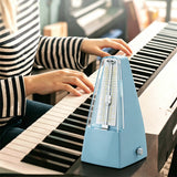Universal Mechanical Metronome with Raised Scale Markings with Clear Dust Cover for Piano Guitar Violin Music Practice Blue