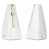 Universal Mechanical Metronome with Raised Scale Markings with Clear Dust Cover for Piano Guitar Violin Music Practice White