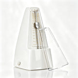 Universal Mechanical Metronome with Raised Scale Markings with Clear Dust Cover for Piano Guitar Violin Music Practice White