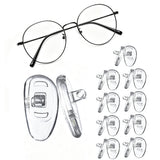 10 Pairs of Air Cushion Silicone Eyeglass Nose Pads with Tool Kit