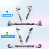 Pair of Replacement Quick-Lock VR Controller Grips Compatible with Meta Quest 2/Quest 3/Quest 3S White