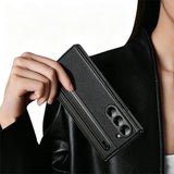 Foldable Phone Case with Replacement Stylus for Samsung Galaxy Z Fold8/Z Fold6/Z Fold5 Black